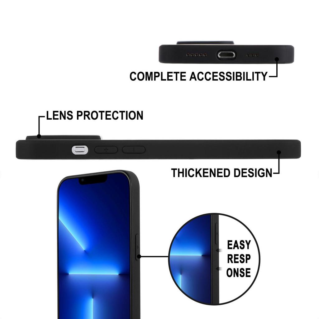 Роскошный черный чехол для iPhone 16 15 14 Pro Max Plus 13 12 11 7, Мягкий силиконовый чехол из ТПУ, Амортизирующий чехол с защитой камеры