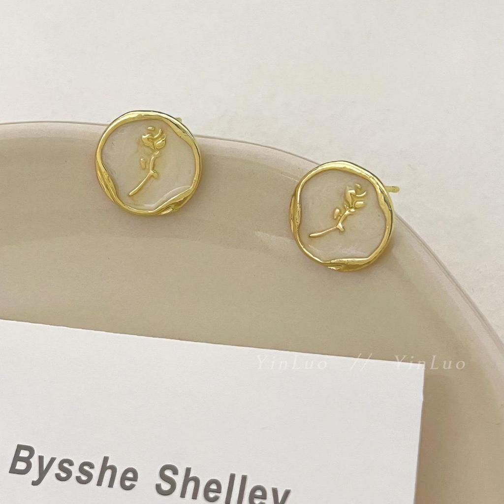 «Серьги-иглы Майяра 925»: "Янтарный жемчуг в стиле ретро для осени/зимы"