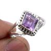 Natural Pink Amethyst Gemstone 925 Solid Sterling Silver Jewelry Ring S.8.5 I3m59