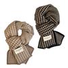 Men Women Scarf Japanese Style Plaid Pattern Long Style Wrap Autumn Winter Thermal Insulation Knitting Scarf Daily Wear
