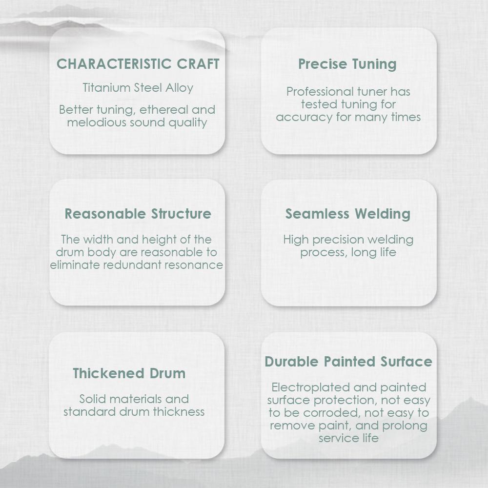 6 Inch Steel Tongue Drum 11 Notes Handpan Drum with Drum Mallet Finger Picks Percussion for