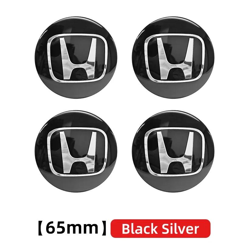 ABG1 4PCS 56mm 60mm 65mm Car Wheel Hub Center Cap Sticker For Honda Civic FIT Accord Prelude CRV Mugen CRZ CRX Jazz HRV Pilot Odyssey