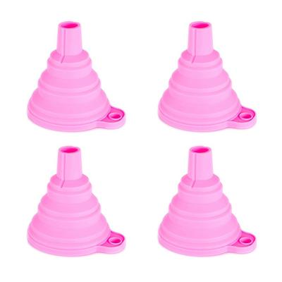 4 шт. складная силиконовая воронка для быстрой утечки жидкости, термостойкий гибкий силиконовый инструмент для заливки