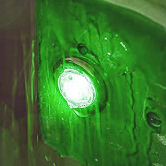 10X Green 0.75" Round LED Side Marker Clearance Truck Pickup Light Trailer Vans