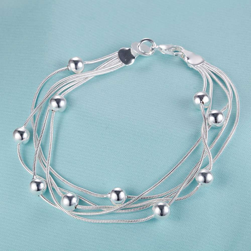 925 Silver Bracelet Heart High Quality Romance Chain For Woman Men Fashion Engagement Party Wedding Jewelry Gift
