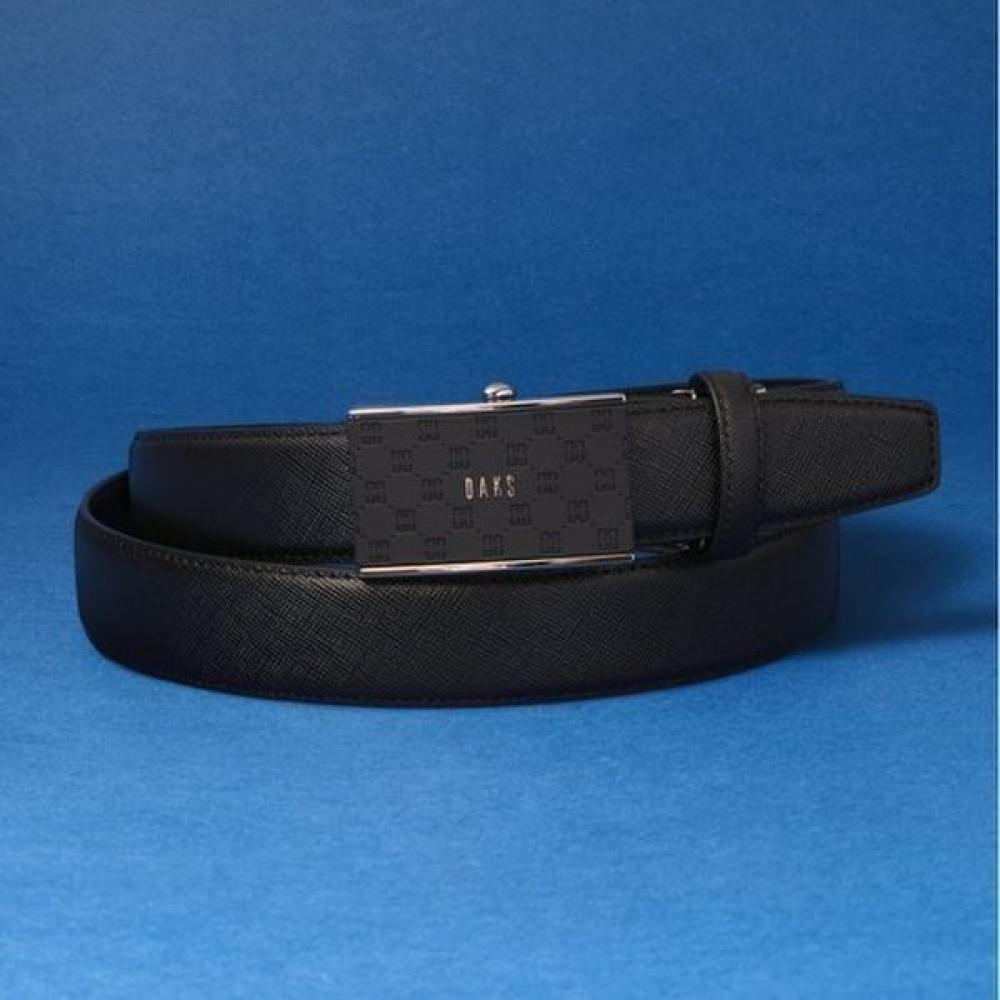 Daks Black Dd Pattern Matte Buckle Cowhide Automatic Belt Dbbe6f723bk