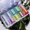 Hot Nail Decoration Tool DIY Glass Paper Holographic Design Nail Stickers Aurora Film