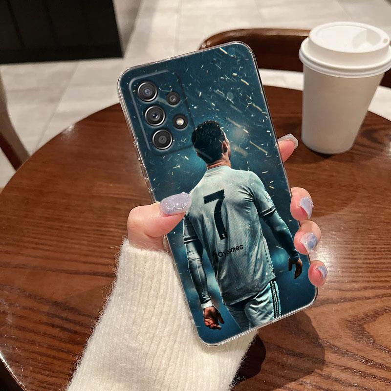 Прозрачный мягкий чехол для телефона C-R-7-Dark Football для Samsung Galaxy A56 A57 A37 A55 A54 A36 A35 A26 A25 A16 A17 A07 A52 A34 A21s