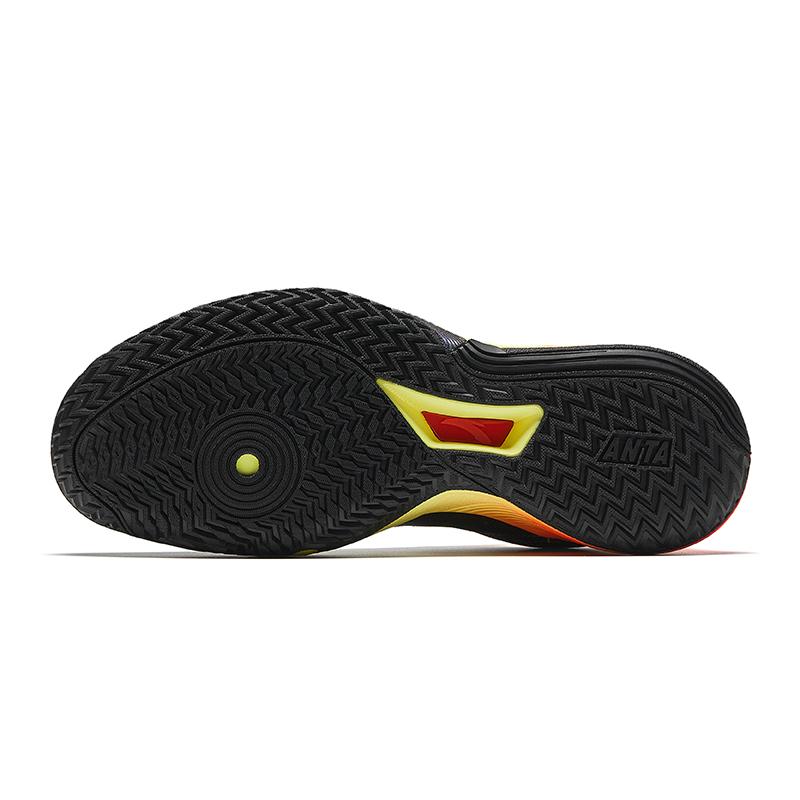 Anta Wind Tunnel 5 Comfortable Fashion Slip Resistant Durable Low Top Basketball Shoes Men Sneaker Black Orange 112441107-5