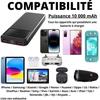 Внешний аккумулятор 10000 мАч USB USB-C micro-USB Быстрая зарядка светодиодный экран Phonillico®