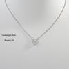 S925 Silver Zircon Four-Leaf Clover Petal Patter Pendant Necklaces For Women Delicate Wedding Jewelry SL31