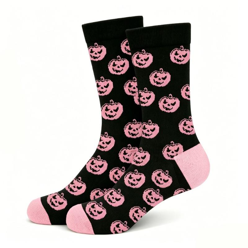 Halloween Men's and Women's Socks New Mid Tube Socks Trendy Socks Amazon Pumpkin Bat Socks