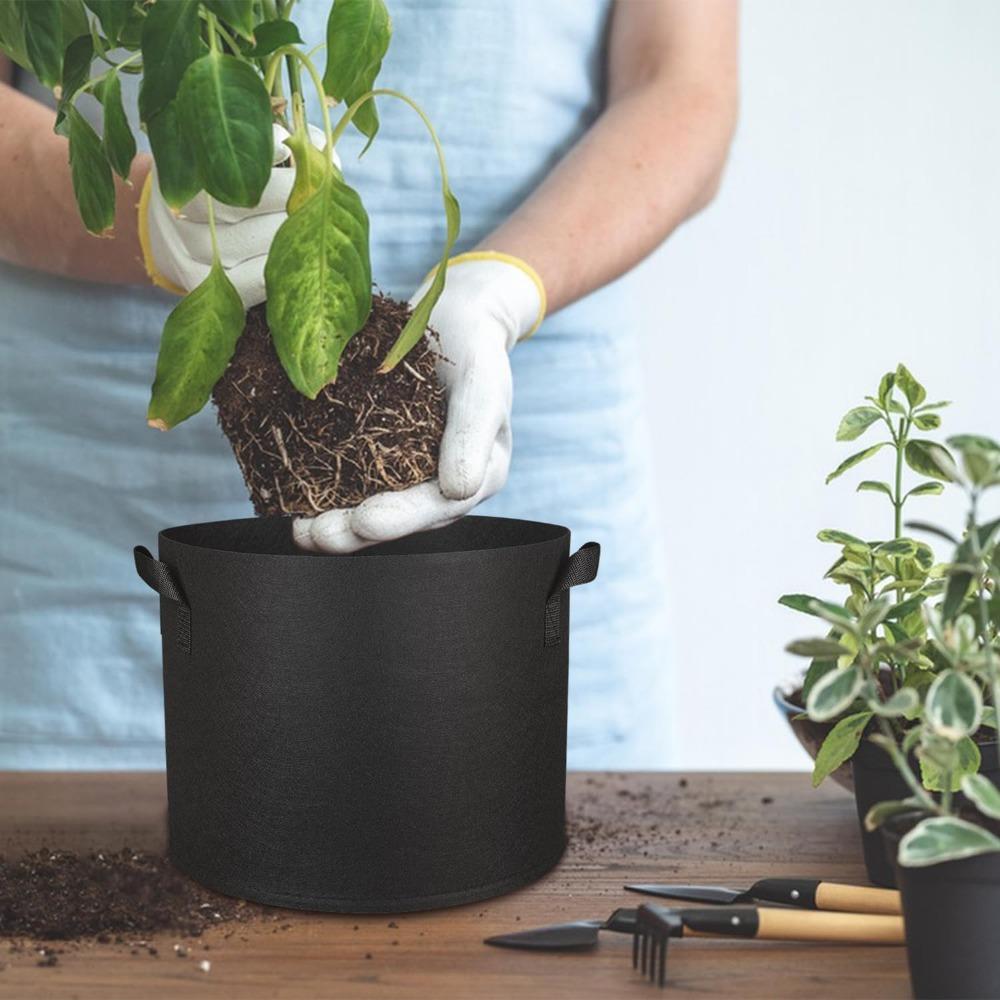 Набор из 6 горшков из нетканого материала объемом 3 галлона и 11 литров с ручками для посадки томатов, картофеля и овощей