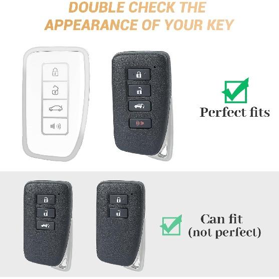 Чехол для брелока с блестящим ремешком, чехол для брелока. Защита автомобильных ключей, совместимая с Lexus RX IS ES GS LS NX RS GX LX RC LC. Держатель для смарт-ключа из мягкого ТПУ 2 3