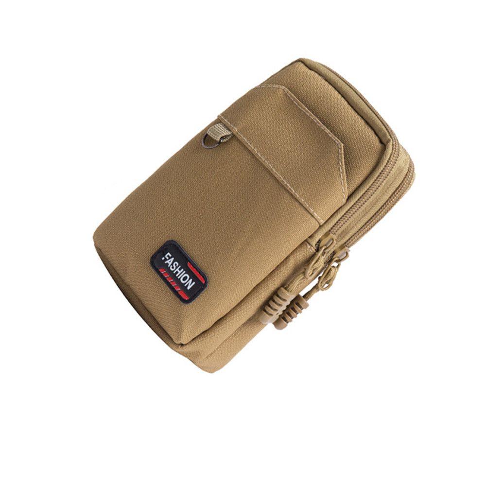 Nylon Colth Single/Double Layer Mobile Phone Bags Waist Fanny Pack Belt Waist Bag Men Phone Pouch