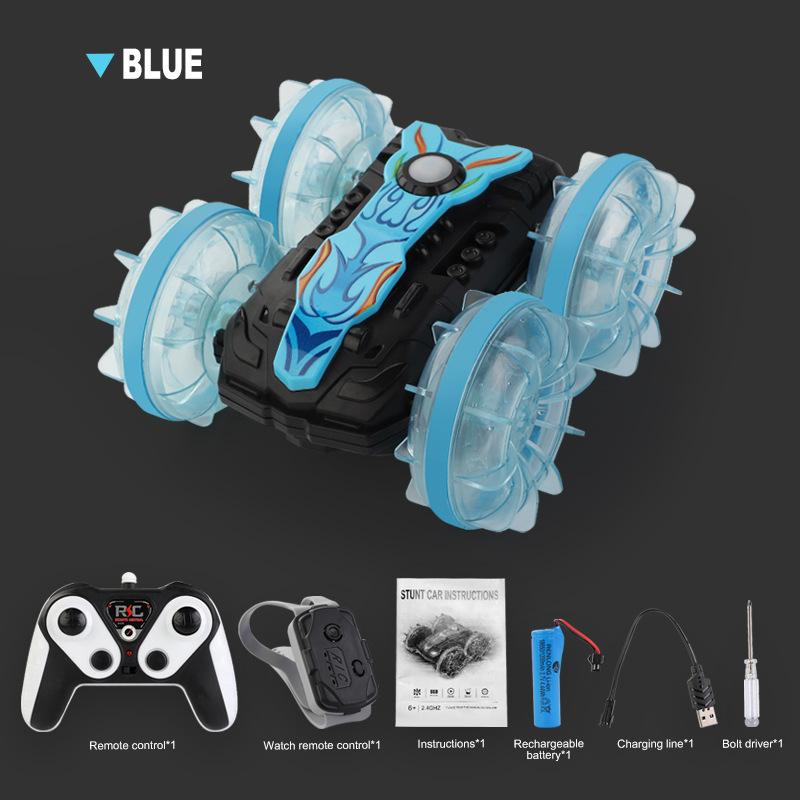 Легкое наземное транспортное средство с двухсторонним пультом дистанционного управления, амфибийное кувыркающееся вращающееся устройство с пультом дистанционного управления, трюковая пляжная игрушка, детский электрический автомобиль