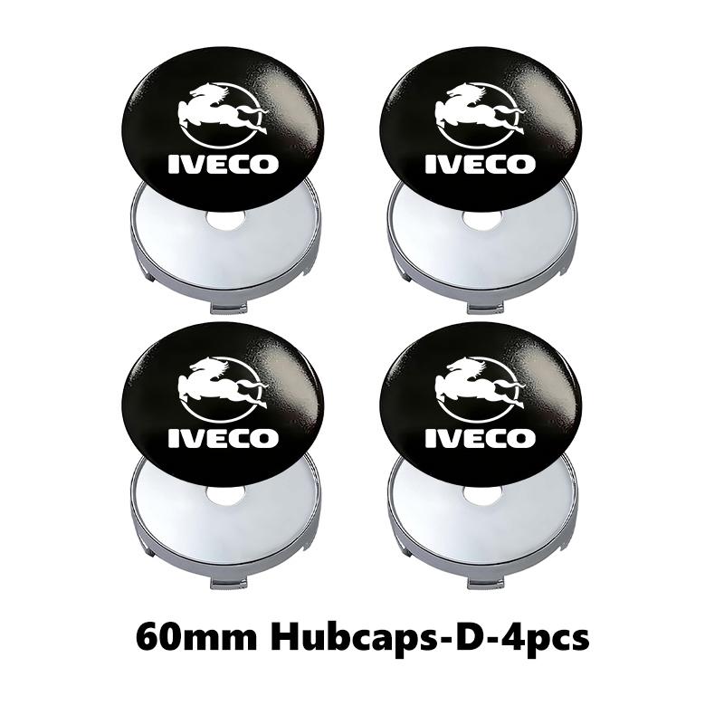 Car Styling Logo Auto Wheel Hub Center Caps Sticker Rim Cover For IVECO Daily Van Chassis Cab e-Daily Eurocargo 4x4 T-Way Rigid