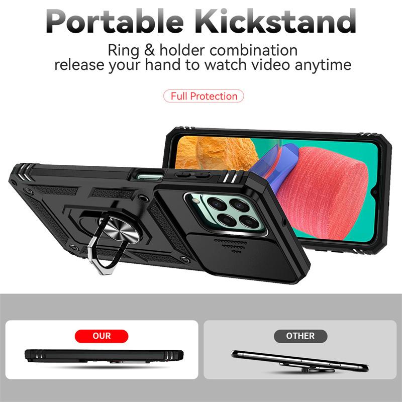 Чехол для Samsung Galaxy M33 M53 M23 5G, выдвижной объектив для камеры Samsung M13 4G M 23 33 53, защитный чехол с магнитным кольцом-держателем