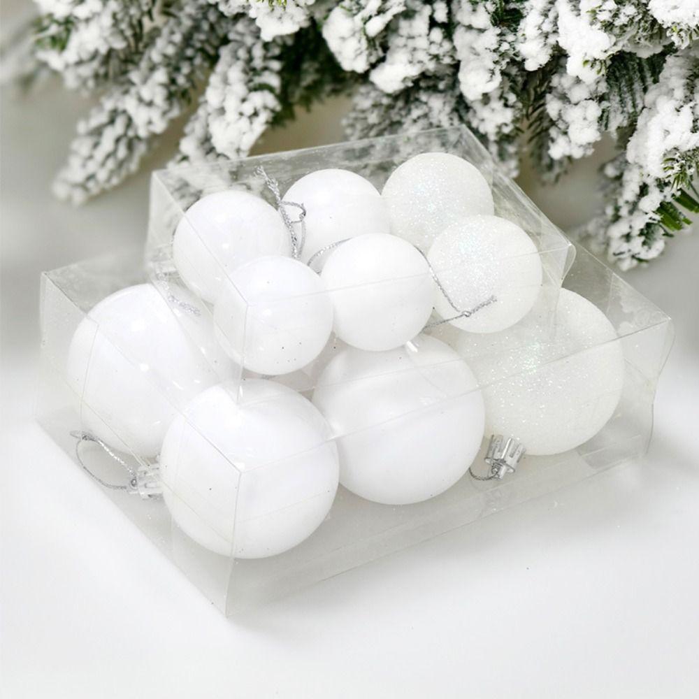6 шт. 4 см/6 см/8 см Рождественские подвесные шары с блестками, подвески на рождественскую елку, сувениры для вечеринки