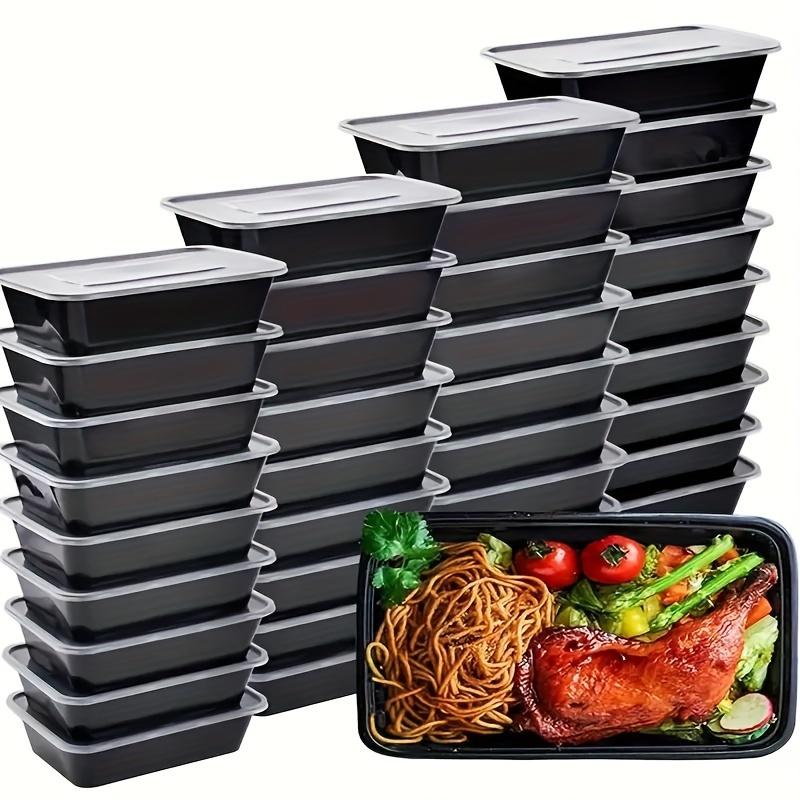 10PCS / 1000ml Meal Preparation Containers, Reusable Food Containers with LIDS for Food Preparation, Disposable Lunch Boxes