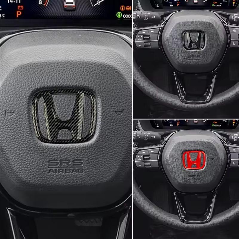 fxsh5 1Pcs Car Steering Wheel Decoration Sticker Badge Auto Styling For Honda Civci CRV Accord Mugen Prelude FIT City CRZ CRX Jazz D