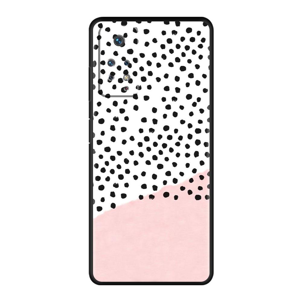 Чехол Celular Funda, черный и белый силикон в горошек для Redmi Note 9T 9A 9 10 9S 8 K40 9C 7 11 Pro 10C 8T K40S