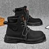 Модные роскошные 2024 новые мужские роскошные ботинки удобные дышащие водонепроницаемые мужские ботинки модные мужские рабочие ботинки мотоциклетные ботинки