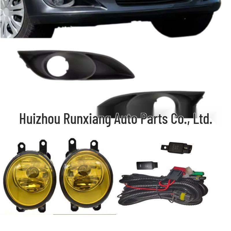 07-10 Toyota Auris Комплект передних противотуманных фар и решетки с светодиодным галогенным рассеивателем