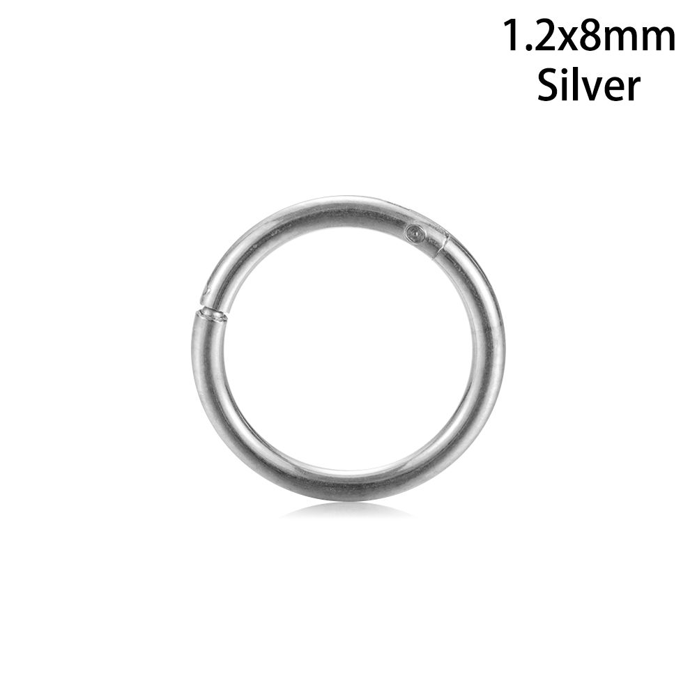 1Pc Unisex Hinged Segment Titanium Steel Ear Helix Tragus Piercing Septum Lip Ring Nose Hoop