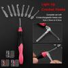 9 In 1 USB Light Up Crochet Hooks Handmade Knitting Needles LED Sewing Tools Set DIY Weaving Sweater Tool Kit Sewing Accessories