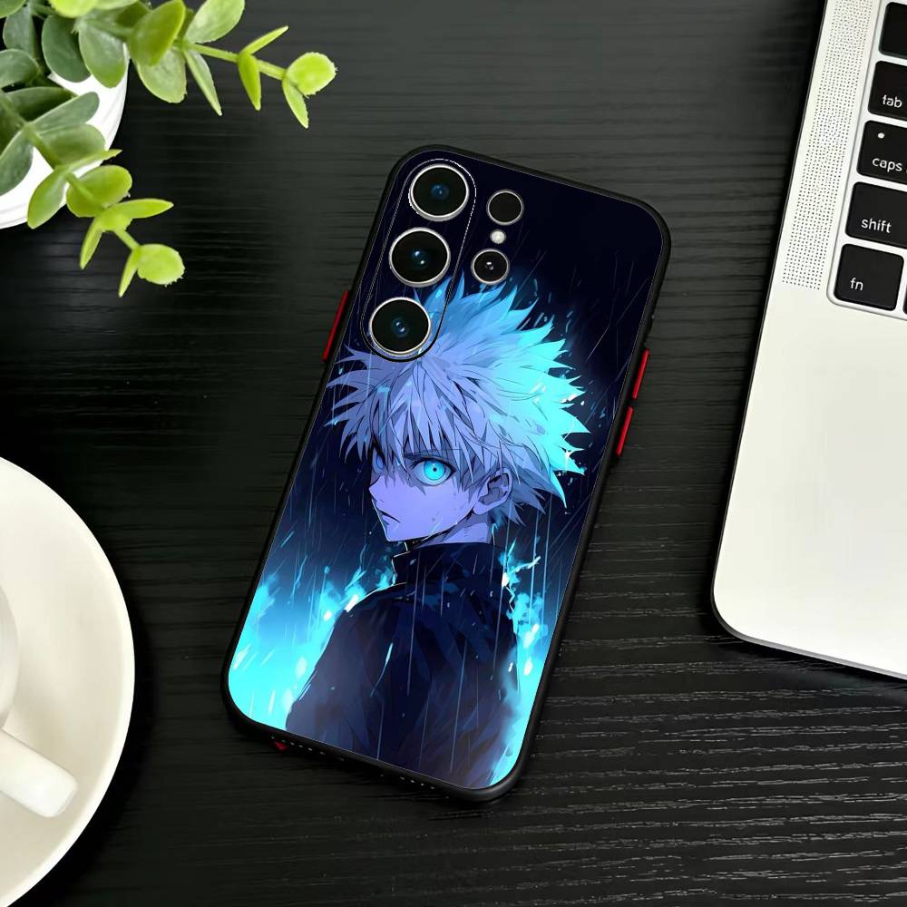 D-Киллуа Зольдик H-Hunter X Hunter Чехол для телефона Samsung S26,S25,S24,S23,S22,S21,S20,Ultra,Plus,FE Черный Мягкий Чехол