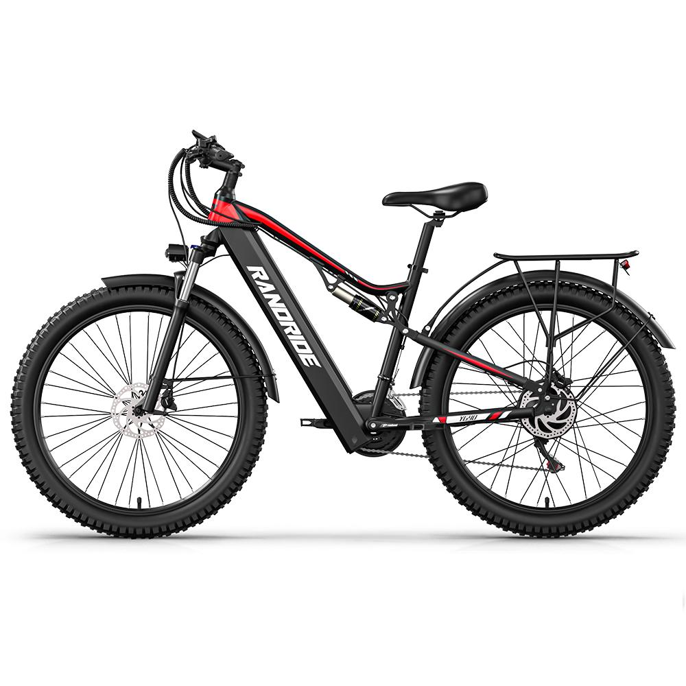 RANDRIDE YG90 Electric Bicycle 1000W Powerful Motor 48V17AH Battery Hydraulic Brake E-bike Adult 27.5 Inch Tire Electric Bike