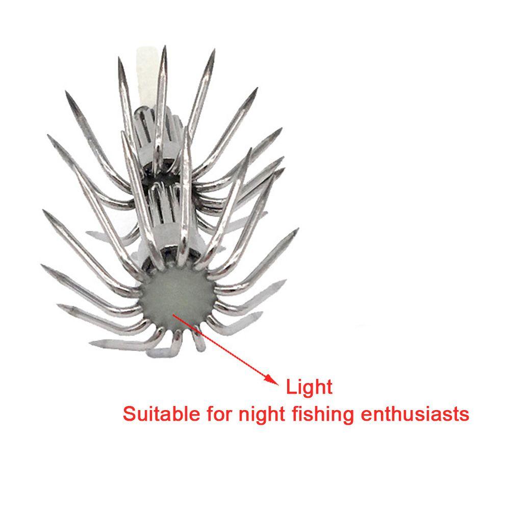 Fishing Tackle Wood Shrimp Lures Plastic Baits Octopus Squid Lure Hooks Umbrella hook Glow in Dark