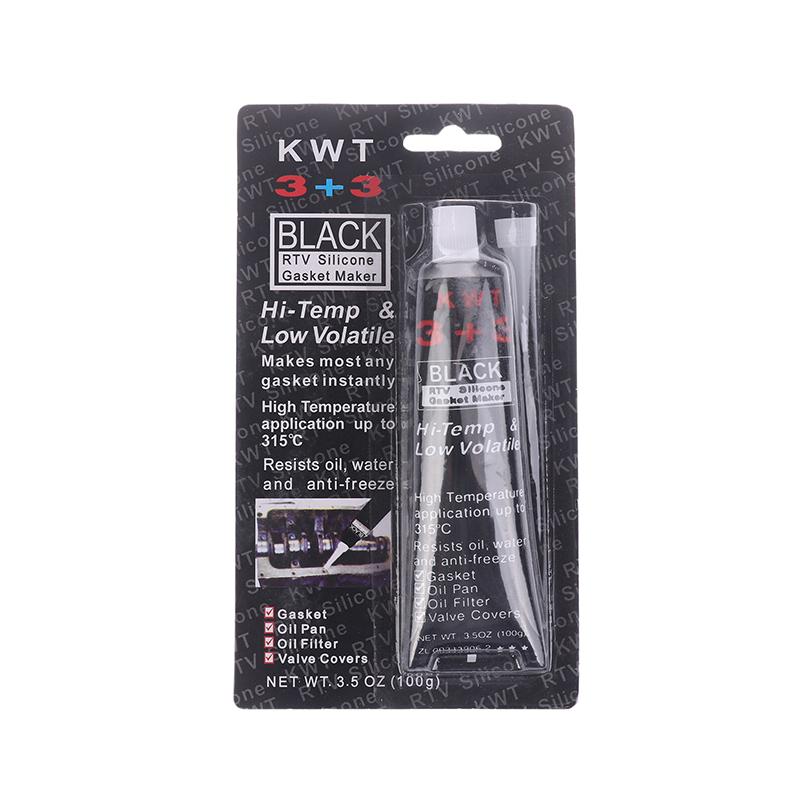 1 шт. автомобильный герметик RTV силиконовый прокладочный материал 3+3 черный высокотемпературный герметик маслостойкий для двигателей автомобильный герметик