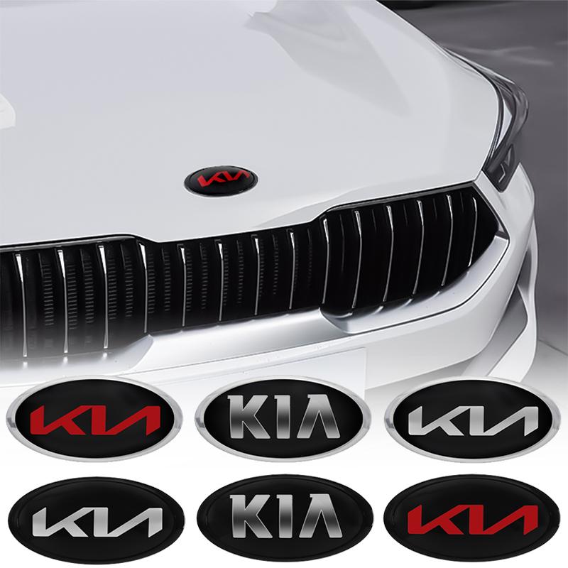 AABJD1 1Pcs Original Car Front Radiator Grille Badge Logo Sticker For Kia Rio Picanto Sportage Niro Morning Ceed ProCeed Optima Seltos