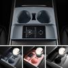Water Cup Holder Silicone Cushioned Interior Anti-Slip Waterproof No Damage Cup Stand for Tesla Model3/Y