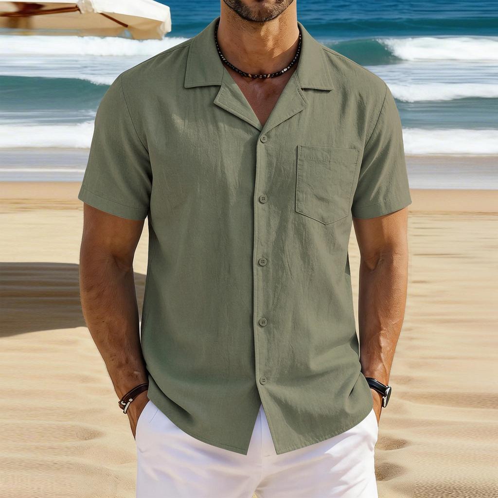 Men's Vintage Cotton And Linen Loose-fitting Shirt