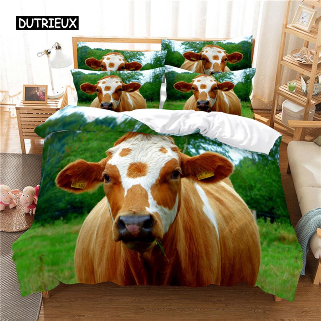 Blue Sky Cow Bedding Set Duvet Cover Set 3d Bedding Digital Printing Bed Linen Queen Size Bedding Set Fashion Design