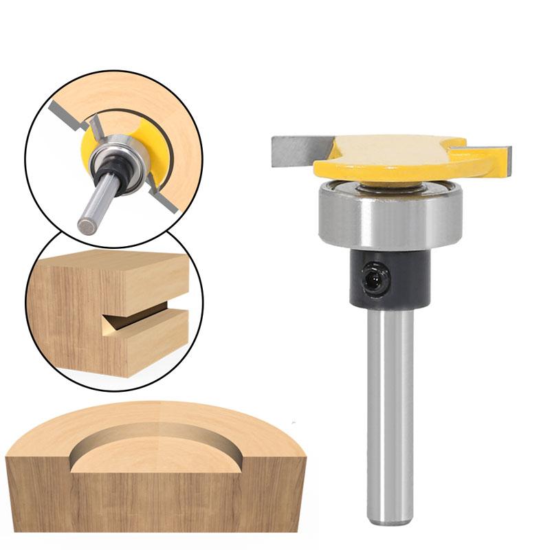 1/2 шт., 6 мм, 1/4 дюйма, ручка с хвостовиком, ремень, подшипник, Т-образный резак, долбежный нож, фреза, плотницкий нож с выемкой