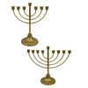 Table Je Candlestick Holder Wide Sturdy Base Hanukkah Decoration Menorah for Shelf Cabinet Fireplace Living Room Desk