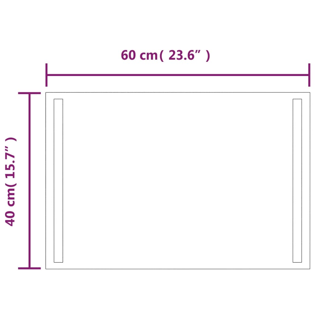 LED Bathroom Mirror 40x60 cm