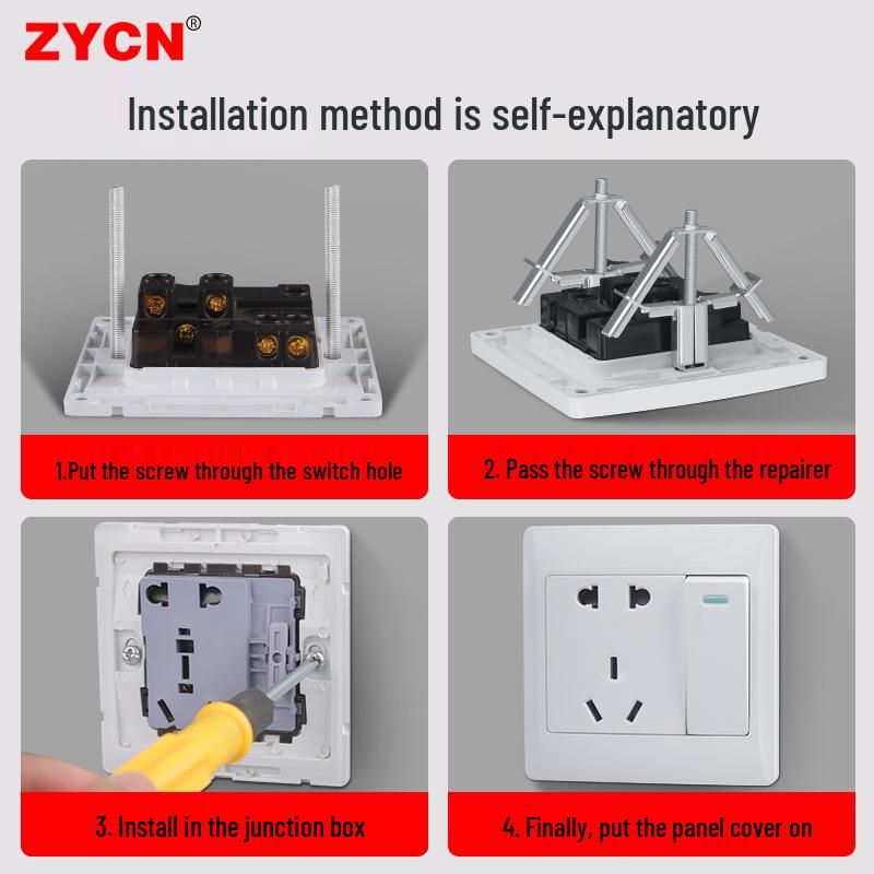 Universal Concealed Box Support Rod for Switch Damage Remediation (86/118 Type)