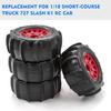 RC Paddle Tires Off Road Snow Sand Paddle Tires 4pcs Replacement for 1/10 ShortCourse Truck 727