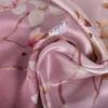 BYSIFA|Fall Winter Pink Silk Scarf Hijab Elegant Magnolia Long Scarves Shawls Fashion Accessories Brand Head Neck Scarves Wraps