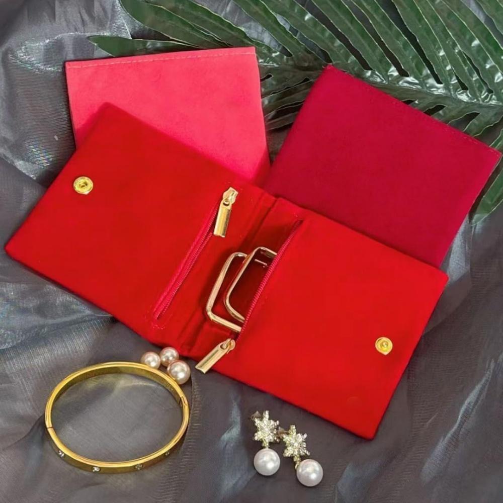 Double Layer Jewelry Bag Exquisite Jewelry Storage Bag Ring Necklace Storage Bag Safe For Handbag Girls Suitcase