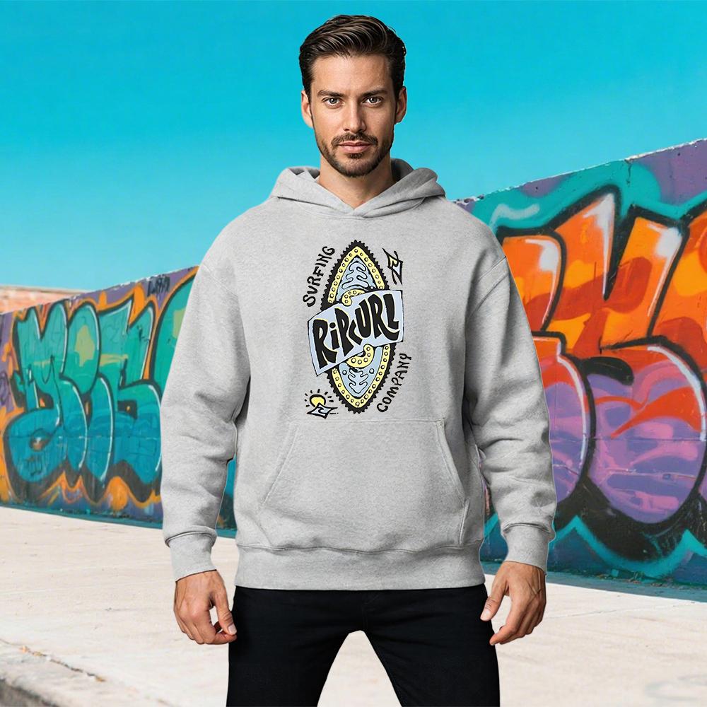 Новая мужская осенне-зимняя уличная толстовка RIPCURL с принтом букв, с длинным рукавом, спортивная, для серфинга, повседневная, худи для фитнеса