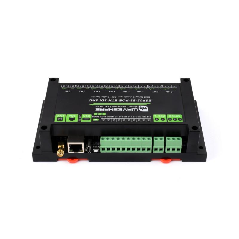 Industrial 8-Channel ESP32-S3 WiFi Relay Module Xtensa 32-bit LX7 Dual-core Processor Onboard Isolated 2 Amps Signal Relays
