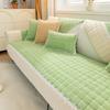 Winter Thicken Plush Sofa Cover White Wide Edge  Chaise Lounge Sofa Towel Mat Modern Non-Slip Couch Cover Cushions Living Room