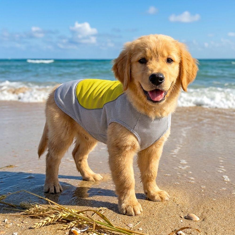 Breathable Mesh Pet Cooling Shirt Sun Protection Dog Ice Cool T-shirt Outdoor Walking Dog