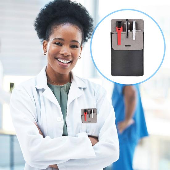 Карман для ручек, нагрудный карман, пенал из искусственной кожи, сумка для хранения ручек для лабораторных халатов, рубашек, школьных офисов, больничных принадлежностей